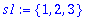 s1 := {1, 2, 3}