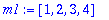 m1 := [1, 2, 3, 4]