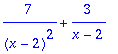 7/(x-2)^2+3/(x-2)