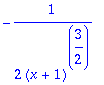 -1/(2*(x+1)^(3/2))