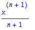 x^(n+1)/(n+1)