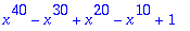 x^40-x^30+x^20-x^10+1