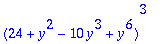 (24+y^2-10*y^3+y^6)^3